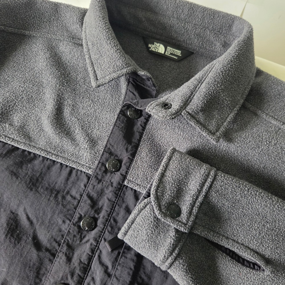 The North Face Mens Grey Fleece Quarter Snap Pullover Jacket Small NF0A3XAD